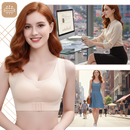 Soutien-gorge sem costura da Xingqing com suporte postural, design confortável e invisível sob roupas.