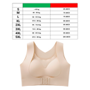 Soutien-gorge sem costura da Xingqing com suporte postural, ideal para conforto e correção da postura.