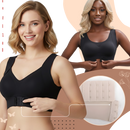 Soutien-gorge sem costura da Xingqing com suporte postural, confortável e invisível sob roupas, ideal para uso diário.