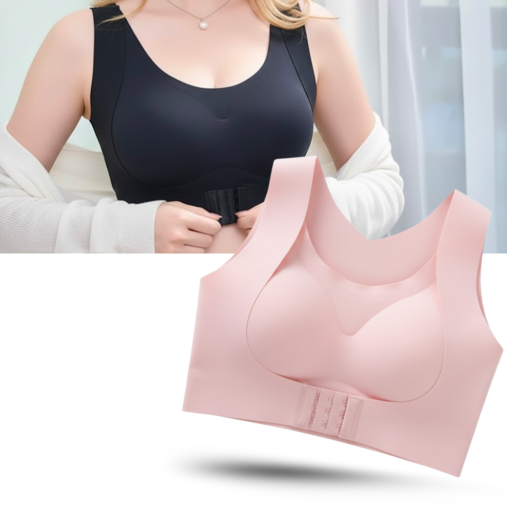 Soutien-gorge sem costura da Xingqing com suporte postural, ideal para conforto e ajuste perfeito, roupa íntima feminina.