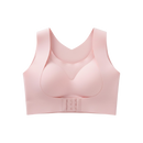 Soutien-gorge sem costura da Xingqing, com suporte postural, em pink, disponível nos tamanhos S a 5XL, para conforto e postura.