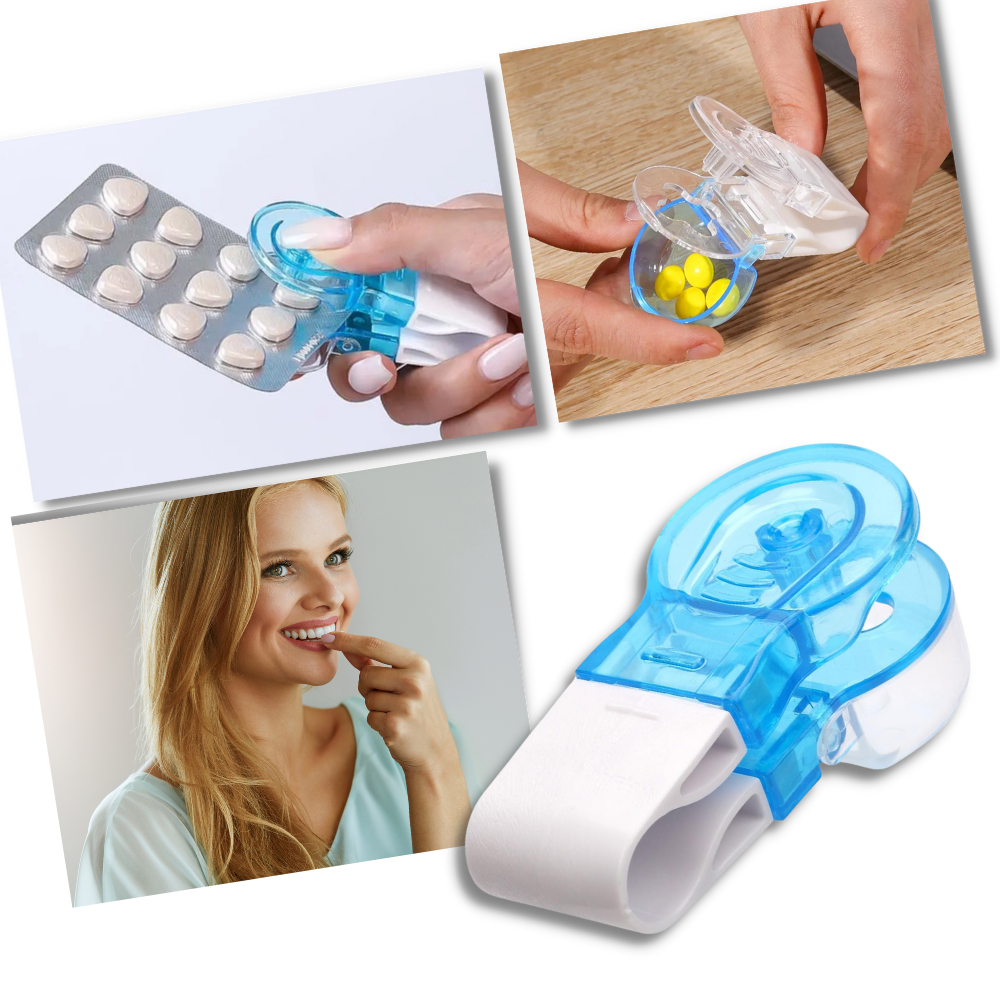 Pilulier portátil Rkstn, caixa de comprimidos portátil com compartimentos para armazenamento de medicamentos.