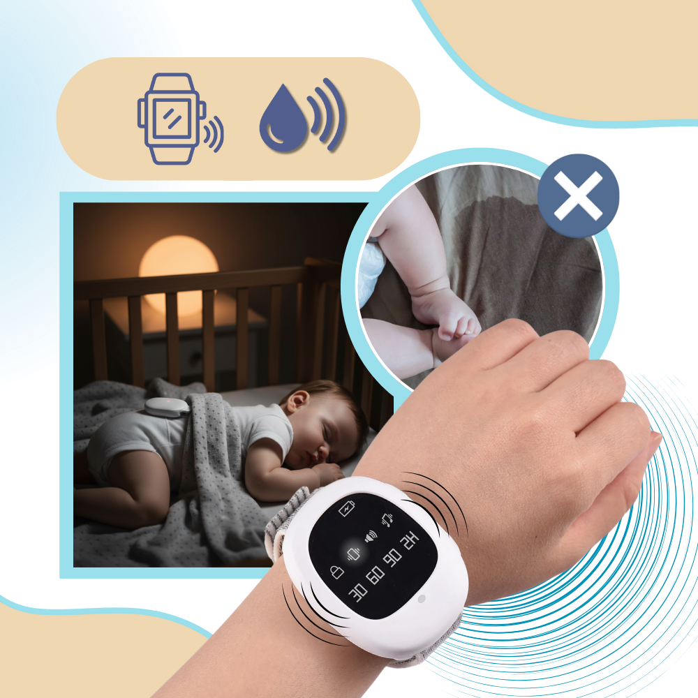 Relógio de alarme de enurese da Lifcasual para aprendizado de higiene, com detector instantâneo para controle do xixi na cama.