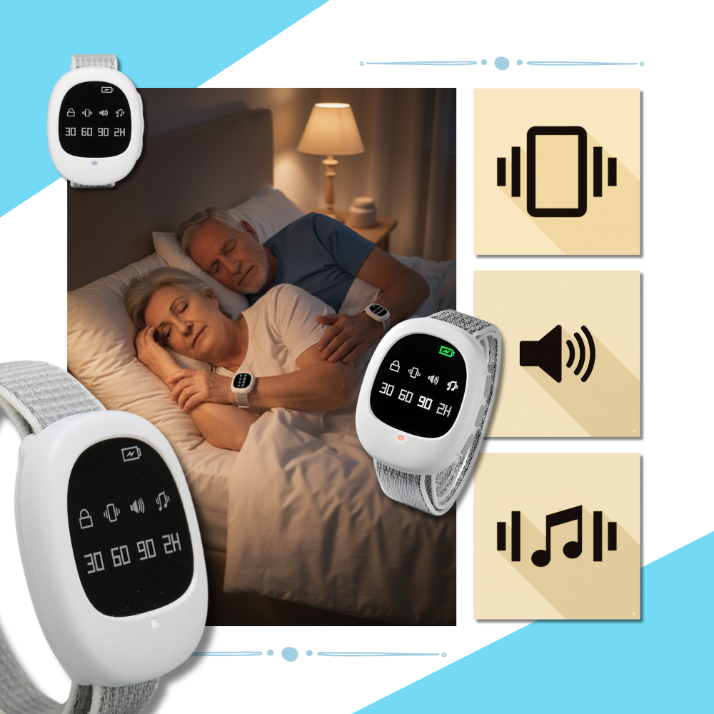Relógio despertador de enurese Lifcasual, aparelho de aprendizagem para controle da bexiga, com alarme personalizado para acordar.
