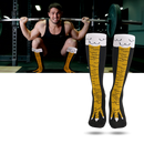 Meias com estampa de patas de galinha da marca Gl, detalhes de patas de galinha em padrão divertido em tecido confortável.