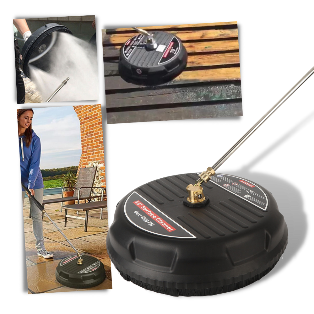 Equipamento elétrico externo Power Products com disco de conexão para limpeza com alta pressão e dupla função.