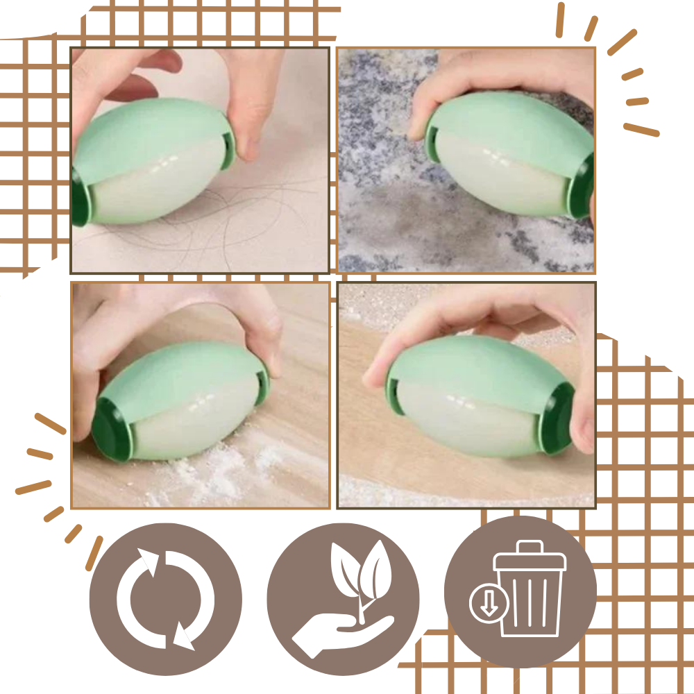 Rolo de fita adesiva potente da Minimanihoo para remover pelos de animais, ideal para produtos de lavanderia reutilizáveis.