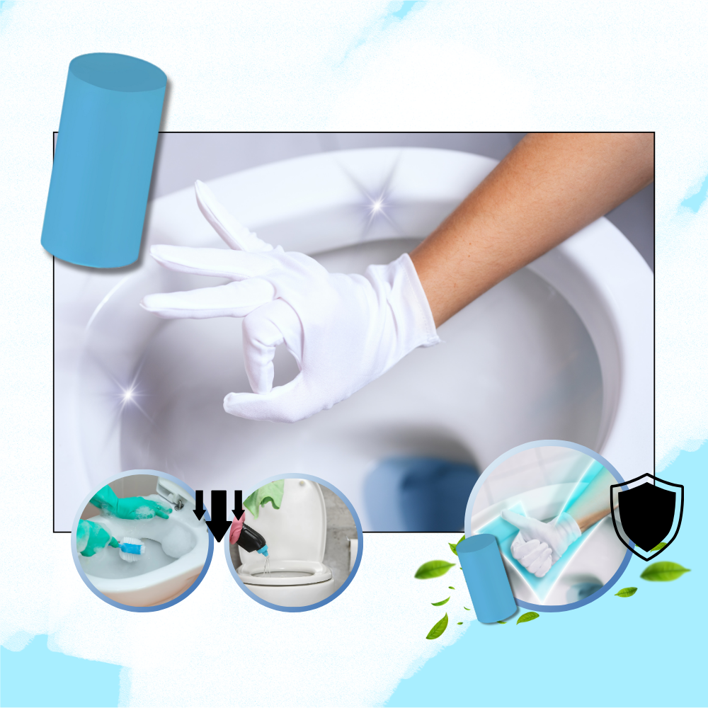 Bastão de limpeza para banheiro Feltree, desentupidor anti-calcaire para proteção contínua contra resíduos e calcário no vaso sanitário