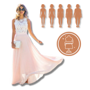 Robe de mousseline de dentelle Prairie Chic da Jbeelate, com detalhes delicados em renda e visual fluido e elegante.