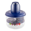 Éplucheur elétrico de frutas a grappe Pyltt azul, utensílio de cozinha para descascar frutas de forma rápida e eficiente.