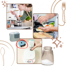 Saleiro e pimenteiro com botão de pressão, utensílios de cozinha Tking Fashion para controle preciso de temperos.