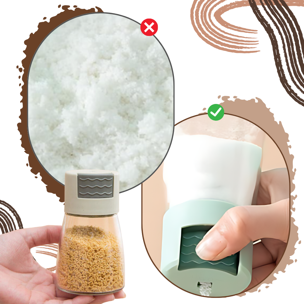 Saleiro e pimenteiro Tking Fashion com botão de pressão, utensílios de cozinha para temperar com precisão e facilidade.