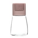 Saleiro e pimenteiro Tking Fashion com botão de pressão, utensílios de cozinha práticos e elegantes na cor rosa.