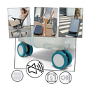 Proteções em silicone para rodas de mala Kehuo, acessório de bagagem, ajuda a proteger e facilitar o transporte com ruído reduzido.