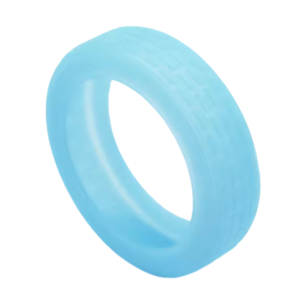Proteções de silicone para rodas de mala Kehuo, acessório de bagagem, com acabamento azul brilhante e design resistente.