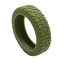 Proteções de silicone para rodas de bagagem Kehuo, acessório resistente na cor verde militar para proteção de malas.