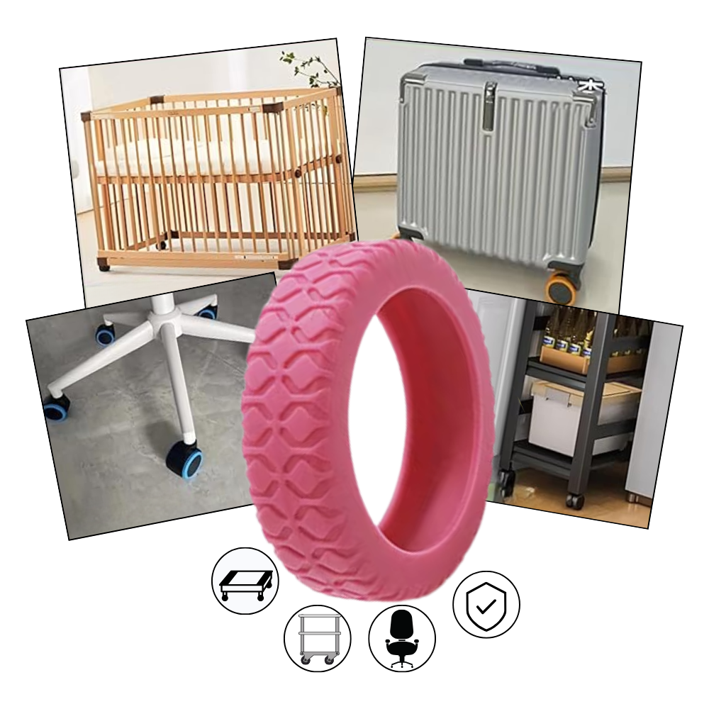 Proteções de silicone para rodas de mala Kehuo, acessórios para bagagens, capa de proteção resistente e multiuso para rodas.