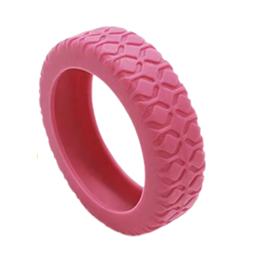 Proteções de silicone para rodas de mala Kehuo, acessório para bagagem, cor rosa, proteção durável e fácil de instalar.