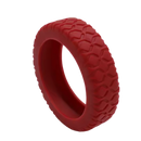 Proteções de silicone vermelhas para rodas de mala, acessórios Kehuo para bagagens, duráveis e fáceis de instalar.
