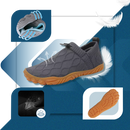 Sapatos confortáveis estilo barefoot da Luniquz, com design ergonômico e amortece os passos para maior conforto ao caminhar.