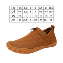 Sapatos confortáveis barefoot da Luniquz, vista lateral mostrando sola antideslizante e design flexível para conforto e liberdade de movimento.