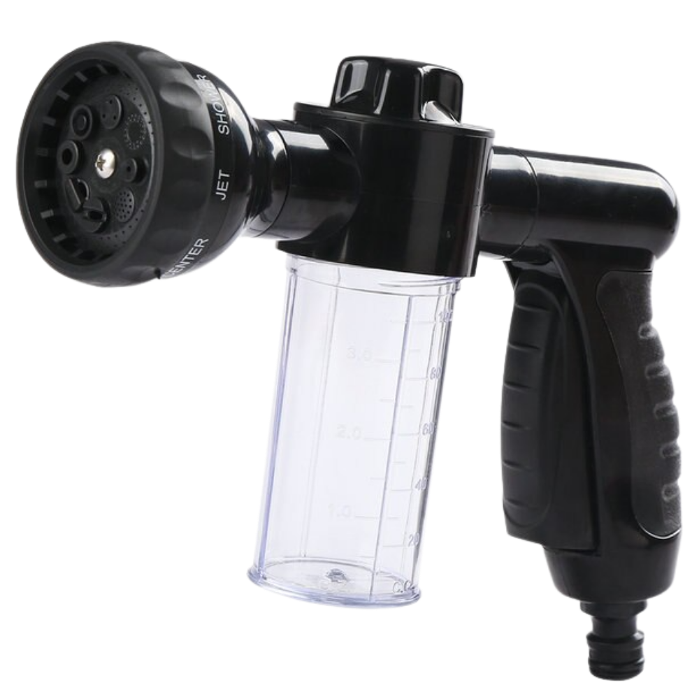 Pistolet de lavage de voiture haute pression Profit avec distributeur de savon, pour entretien et décoration de véhicules, noir.