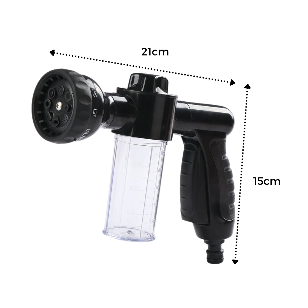 Pistolet de lavage de voiture haute pression Profit en noir avec distributeur de savon pour entretien de véhicules