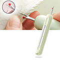 Aguja de enfileirar 2 em 1 da Pudcoco para artesanato, cor bege, ideal para projetos de loisirs créatifs.