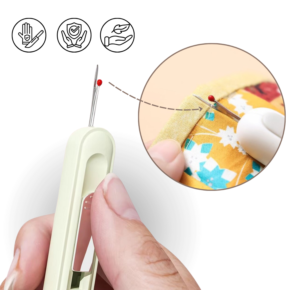 Agulha de enfileirar 2-em-1 da Pudcoco para projetos de artesanato, na cor bege, ideal para trabalhos criativos.