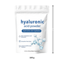 Poudre de acide hialurônico hidratante Purisure, cosméticos de espectro completo, em embalagem branca com logo da marca.