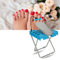 Repose-pés ergonômico para pedicure em cadeira de estética Pwtool, com apoio confortável e design funcional.