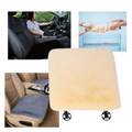 Housses de sièges de voiture en peluche Qctime pour intérieur de véhicule, siège conducteur noir, confort et décoration.