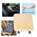 Housses de sièges de voiture en peluche Qctime pour intérieur de véhicule, siège conducteur noir, confort et décoration.