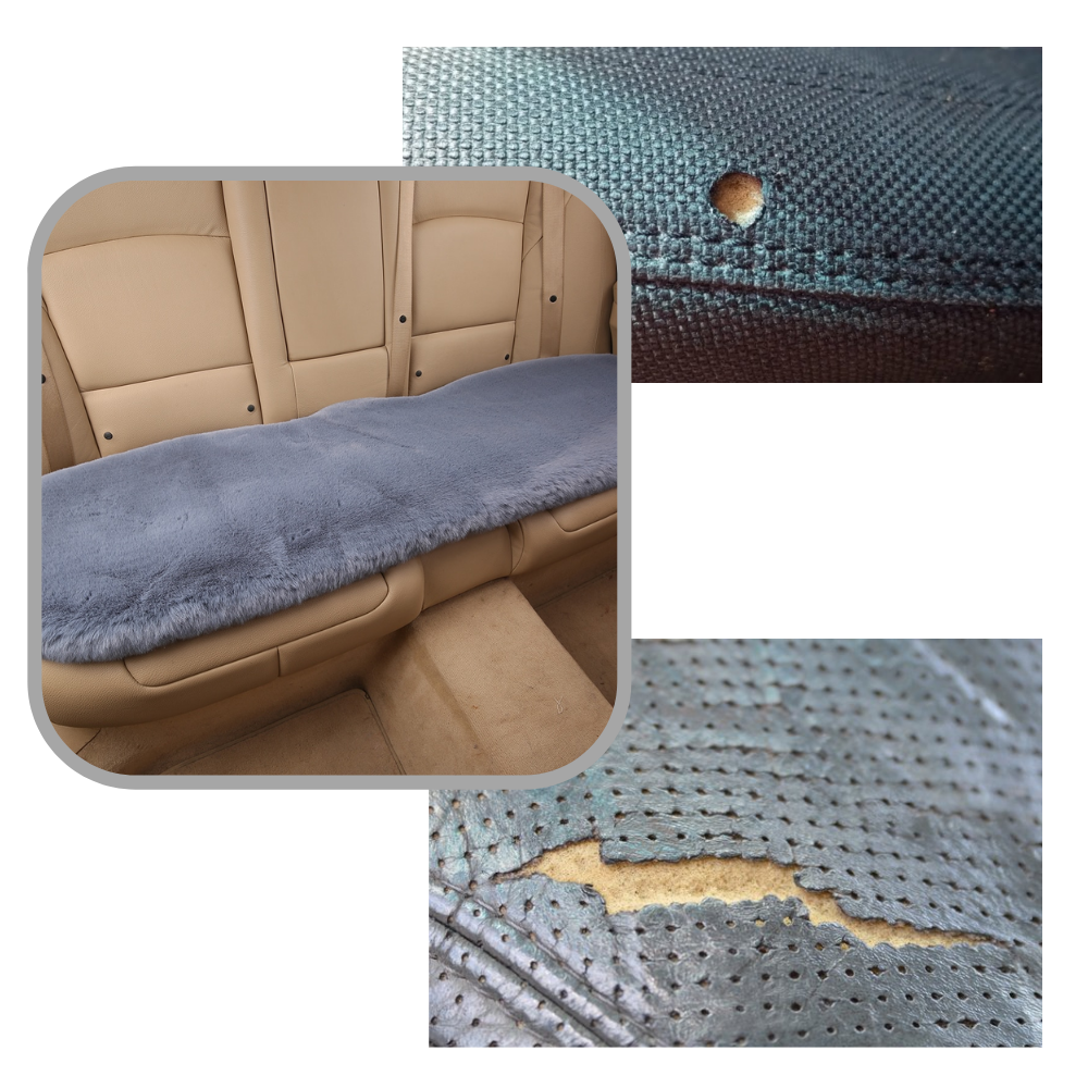Housse de siège de voiture en peluche noire pour conducteur, entretien et décoration, marque Qctime.