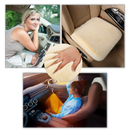 Housses de sièges de voiture en peluche Qctime noires pour entretien et décoration intérieure de véhicule.
