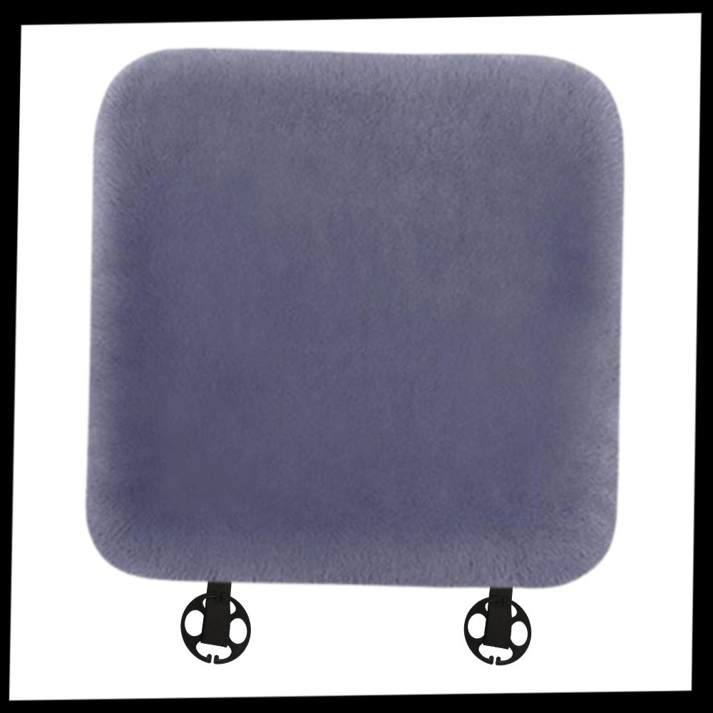 Housses de sièges de voiture en peluche Qctime noires pour conducteur, décoration et confort intérieur de véhicule.