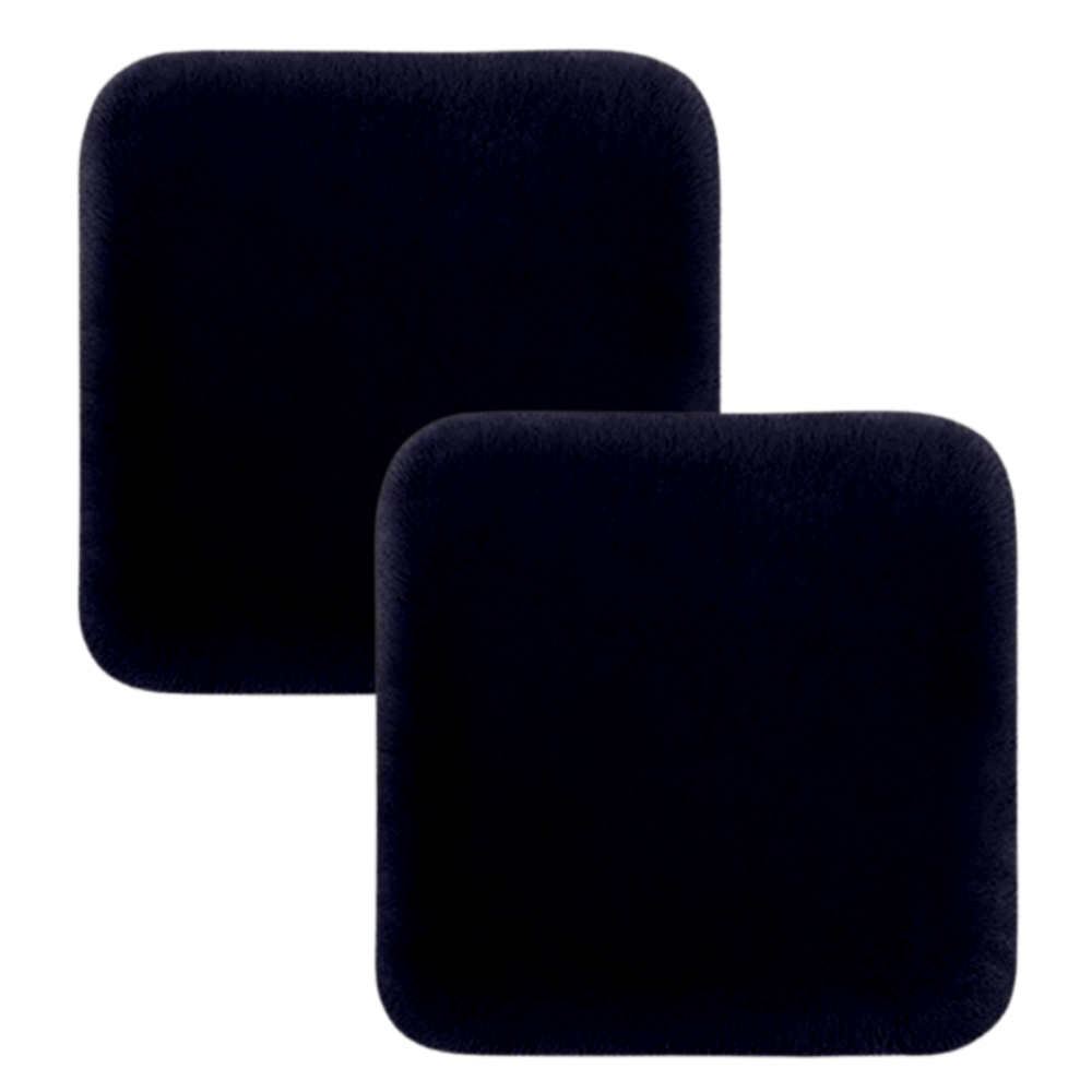 Housse de siège de voiture en peluche noire pour conducteur, décoration et confort, compatible avec véhicules Qctime.