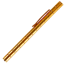 Stylo magnético anti-estresse da Qhou, instrumento de escrita e desenho com acabamento prata, com elementos magnéticos visíveis.