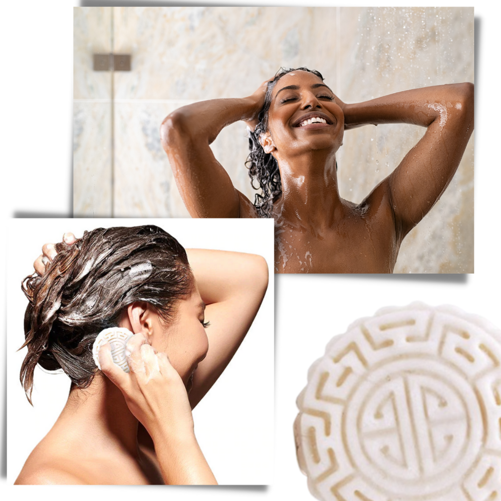 Barra de shampooing e condicionador ao arroz da Qianli para cuidado dos cabelos, com embalagem de produto sólido e natural