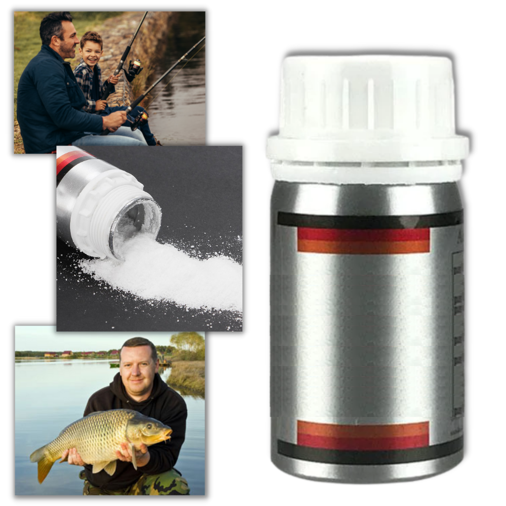 Atractante para peixes da marca Qiguang, embalagem de 30g, ideal para pesca, com ingredientes atraentes para peixes.