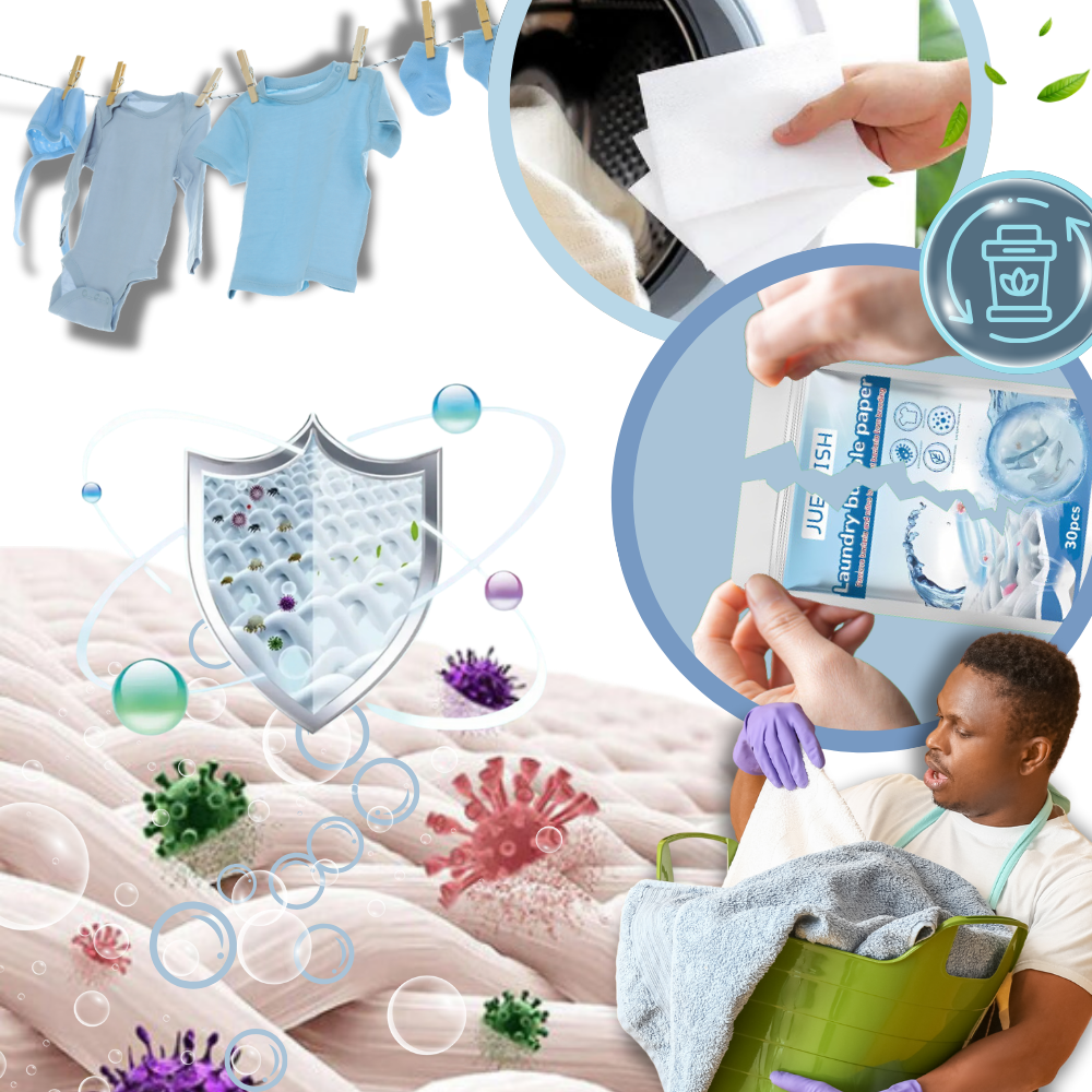 Folhas de lavanderia ecológicas Cleancult de rápida dissolução, produto de limpeza suave para roupas e lavanderia.