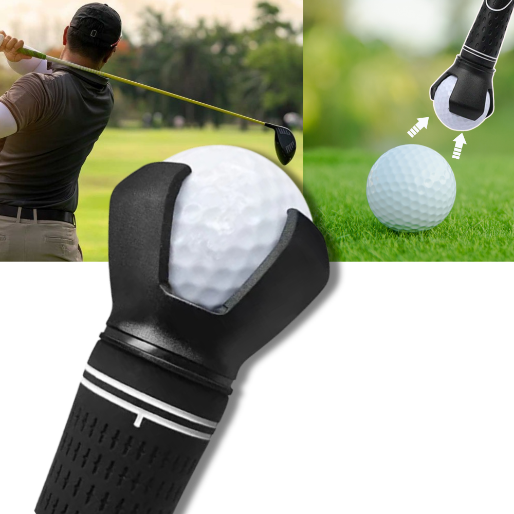 Recuperador rápido de bolas de golfe Andux, ferramenta prática para pegar bolas facilmente no campo de golfe.