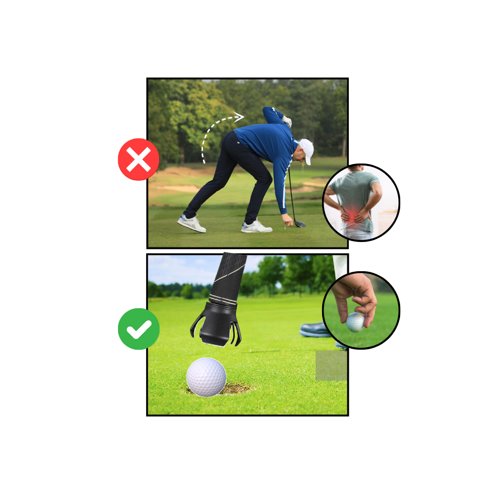 Recuperador rápido de bolas de golfe Andux, ferramenta prática para pegar bolas facilmente sem esforço.
