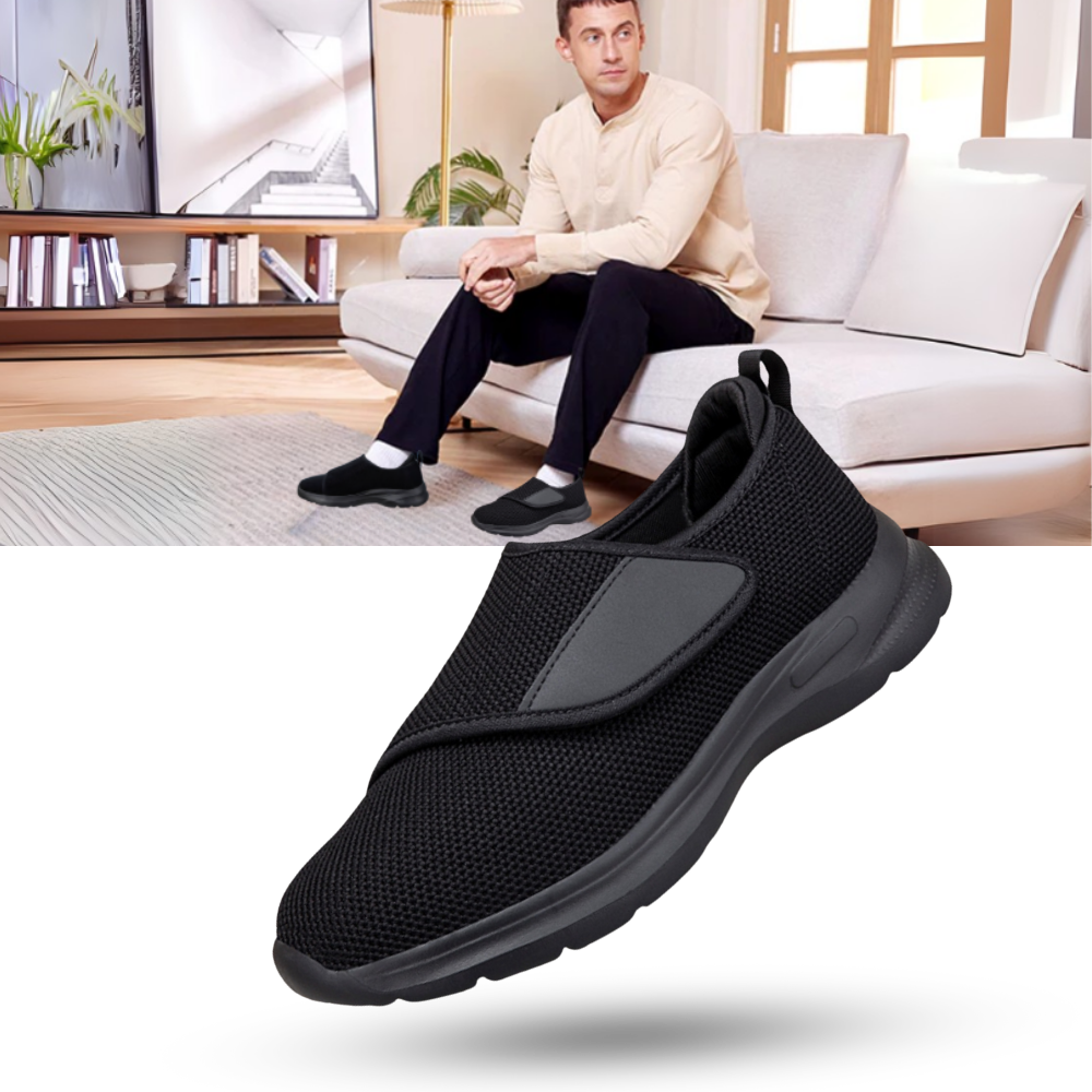 Sapatos para pés diabéticos FitVille com alívio rápido do calcanhar, calçado confortável e de suporte para diabéticos.