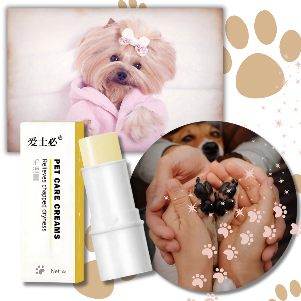 Pomada calmante da Only Natural Pet para almofadas e patas de animais de estimação, alívio rápido para irritações e desconforto.
