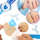 Adesivo hidratante para unhas com fórmula de hidrogel da marca Qwerty, aplicação em unhas para hidratação e cuidado.