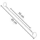 Acessórios para serra com fio de aço portátil da marca Qymhoods, mostrados em uma superfície com ferramentas ao redor.