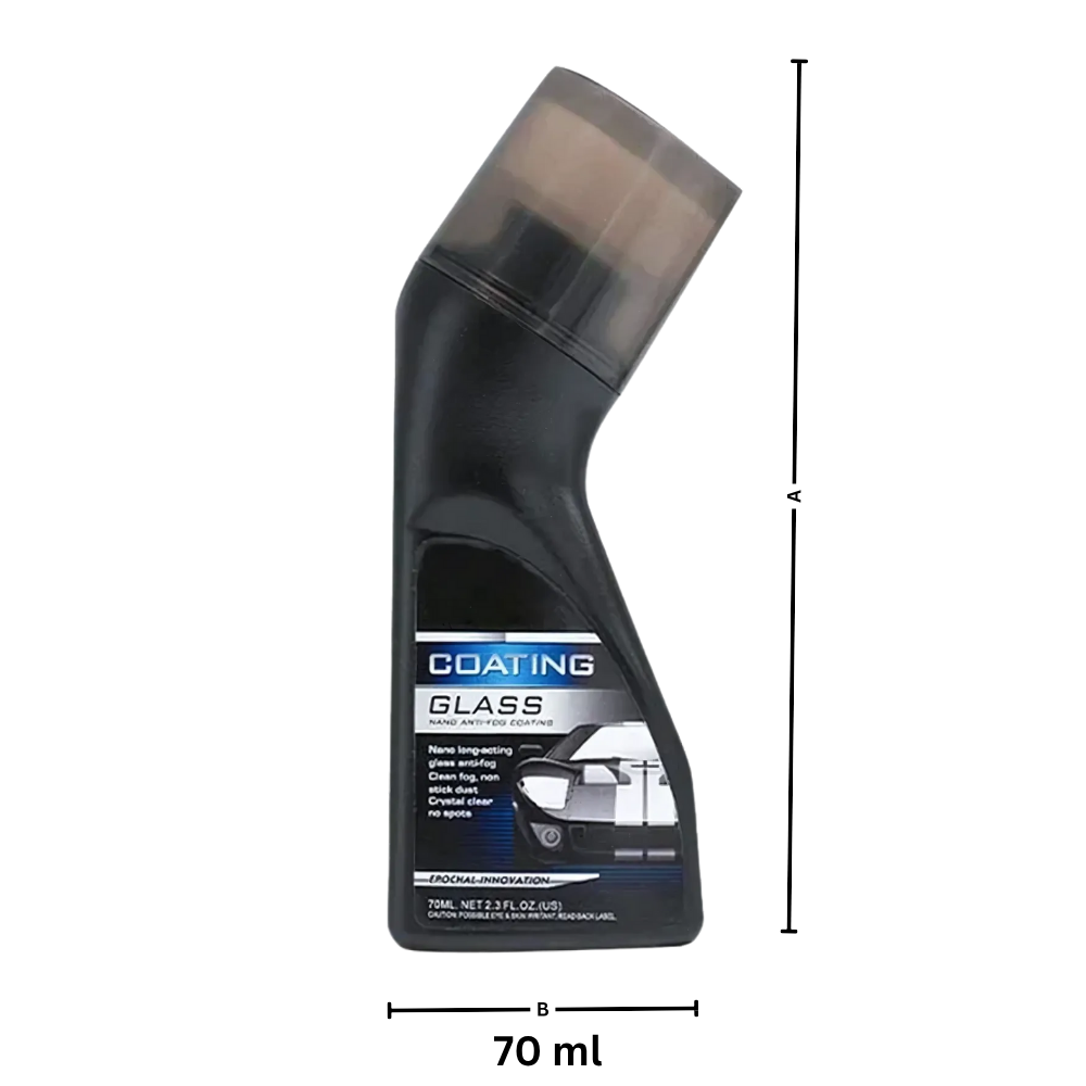 Produto Rain-X para limpeza de para-brisa com revestimento nano, ideal para manutenção e decoração de veículos.