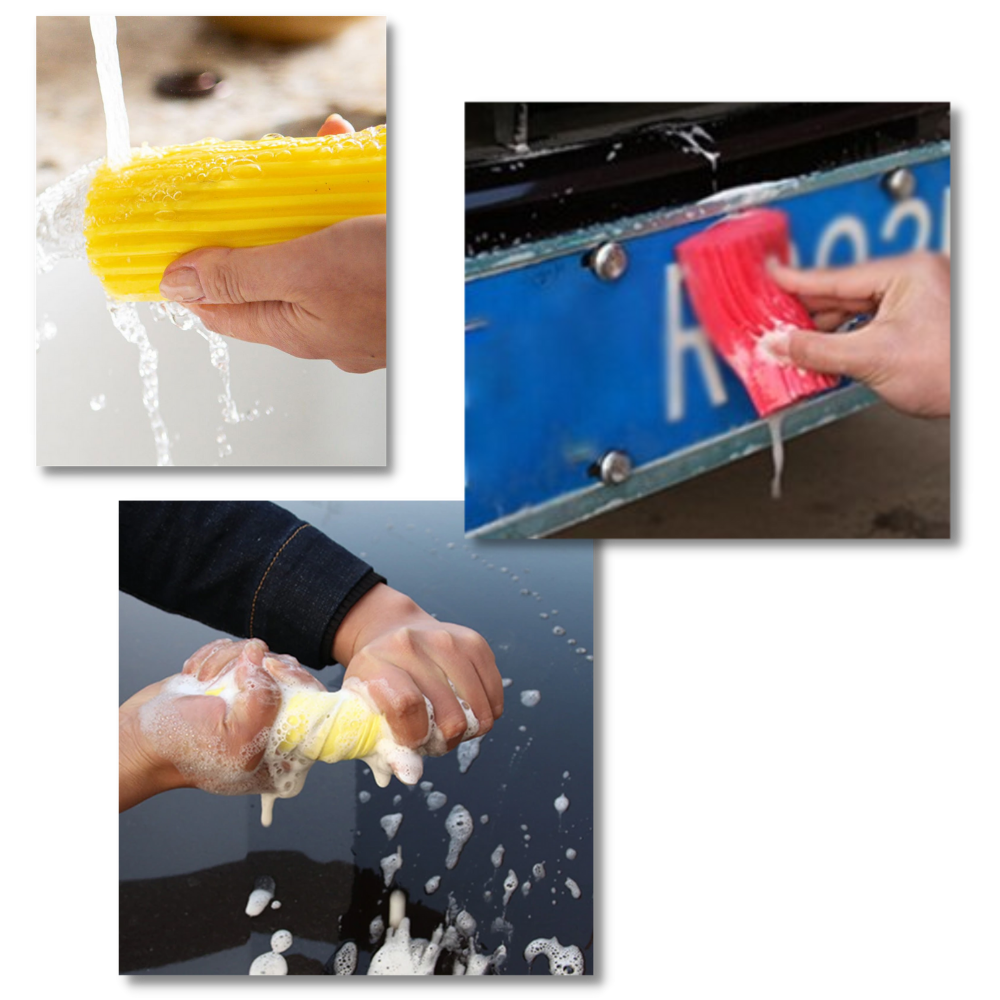 Esponja absorvente multifuncional para limpeza doméstica da marca Ramoni, ideal para lavar e remover sujeira.