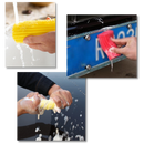 Esponja absorvente multifuncional para limpeza doméstica da marca Ramoni, ideal para lavar e remover sujeira.